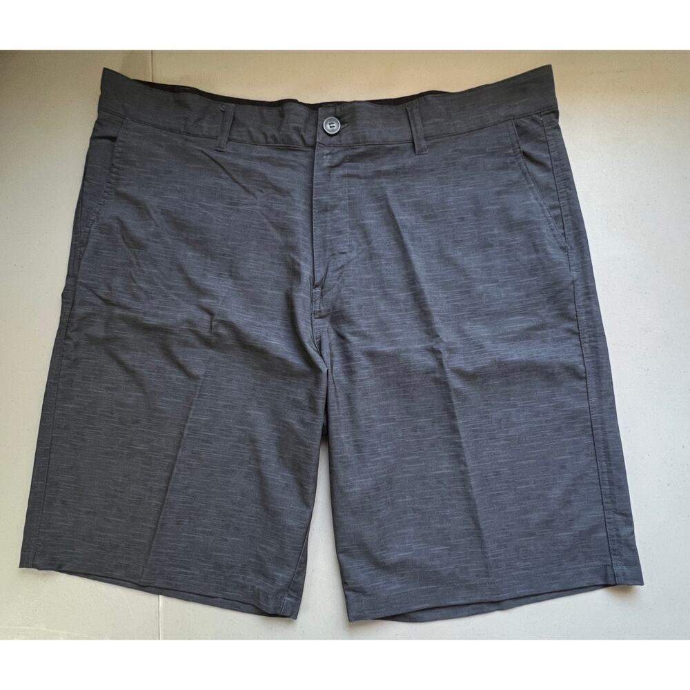 OP Flex 4 Way Stretch Mens Gray Golf Shorts Size 40 Flat Front
